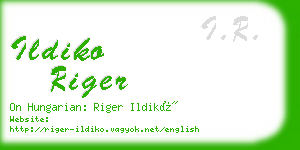 ildiko riger business card
